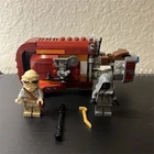 LEGO Star Wars Rey's Speeder 75099 Complete Set With Rey and Unkar's Thug
