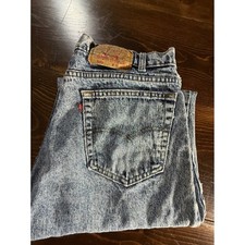 VTG Levis 550 Relaxed Fit Acid Wash Jeans Made in USA Mens 36x34 Blue 90s