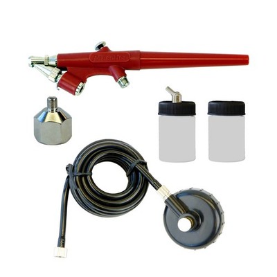 EZ Paasche Single Action Siphon Airbrush w/hose, pressure can adapter & bottles