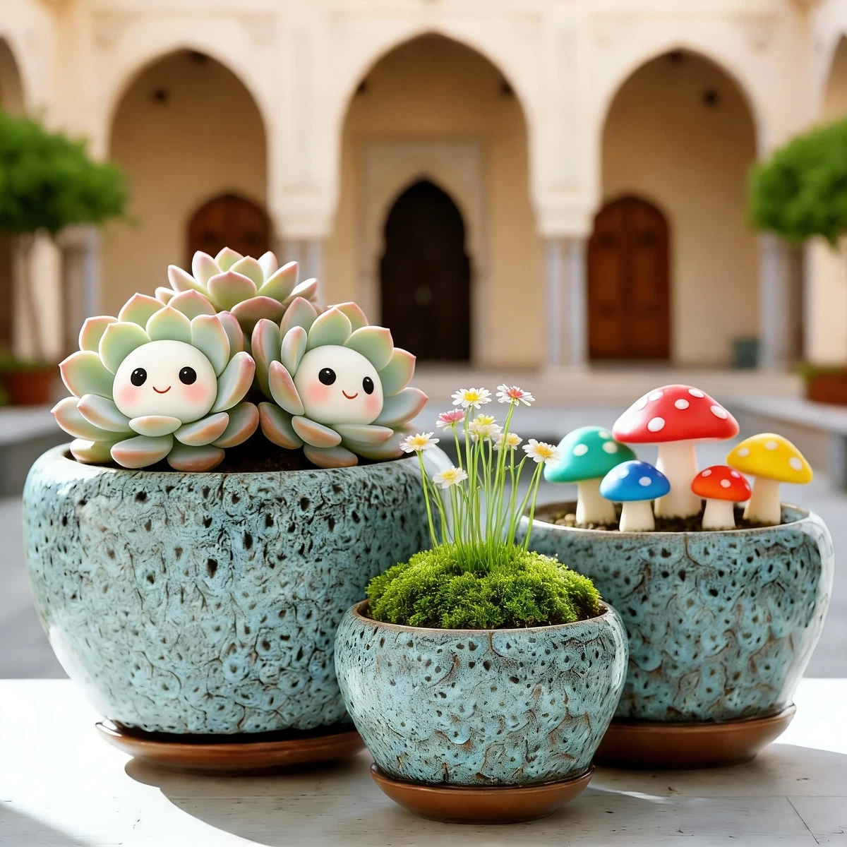 Ceramic Blue Flower Pots for sale | eBay