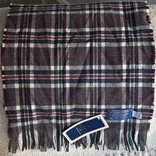 Pendleton 100% Virgin Wool Plaid Scarf Made in USA NWT