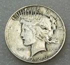 1926-D Peace Silver Dollar Fine with Some Luster in saflip #M383