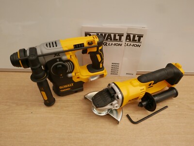 DeWALT DCH273 18V XR SDS BOHRHAMMER + DCG412 5'' WINKELSCHLEIFER BLANKE EINHEITEN