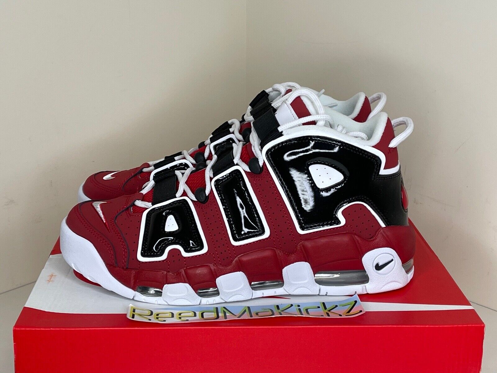 Nike Air More '96 Hoops Pack 2021 Bulls Red White Black Mens 921948 600 |