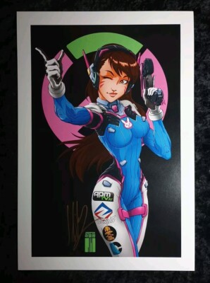 D.Va Overwatch ART PRINT - Signed JEFF MARTINEZ 13x19 | eBay