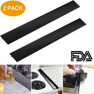 2PCS Silicone Kitchen Stove Counter Gap Cover Oven Guard Spill Seal Slit Filler 2PCS Silicone Kitchen Stove Counter Gap Cover Oven Guard Spill Seal Slit Filler
