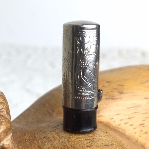 Vintage Tattoo Miniatur Lippenstift Tube 30er Deko Südsee Indianer Mädchen Hawaii