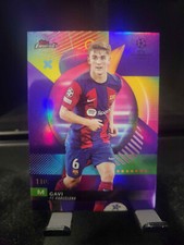 Gavi 2023-24 Topps Finest Champions League Purple Refractor #/299 FC Barcelona