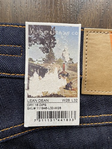 Nudie Organic “Lean Dean - Dry 16 Dips” W28 L32 Skinny / Tapered BNWT RRP £120 - Picture 15 of 22