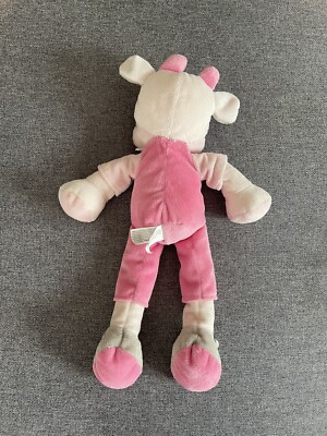 Doudou Peluche Vache Rose Nicotoy 38 Cm