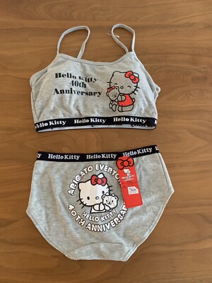 NEW with Tags Hello Kitty 40th Anniversary Bralette & Underwear Set ...
