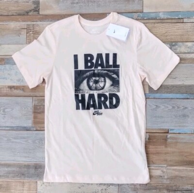Nike Dri-Fit Basketball T-shirt 'I Ball Hard' Retro Graphic Top
