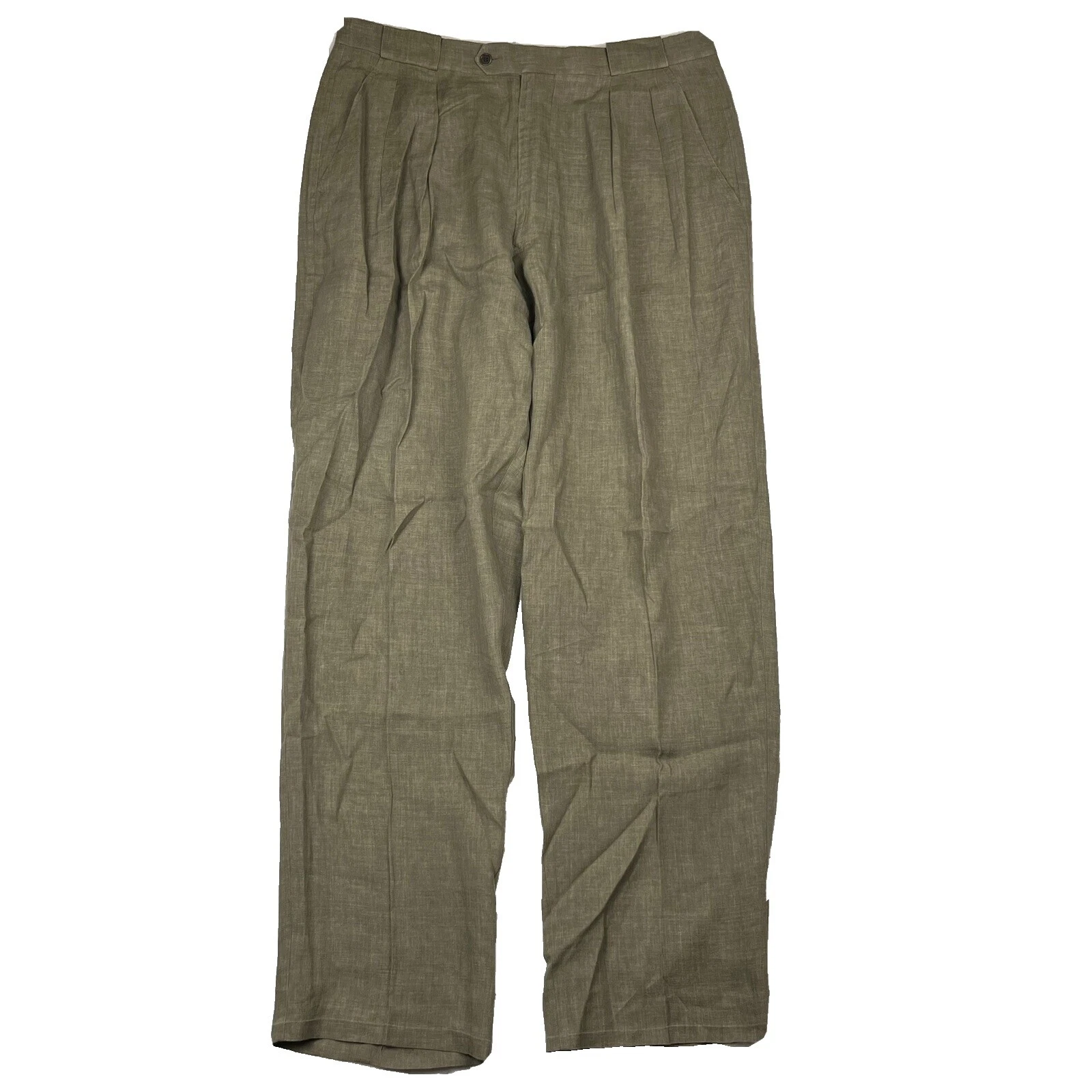 Calças masculinas de linho Giorgio Armani