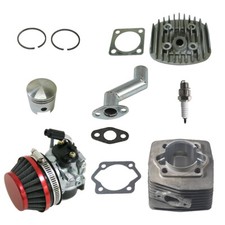 Kit de reconstrucción de filtro de aire de carburador de cilindro para bicicleta motorizada 49cc 80cc