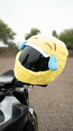 Laughing Emoji Yellow Funny Motorcycle 