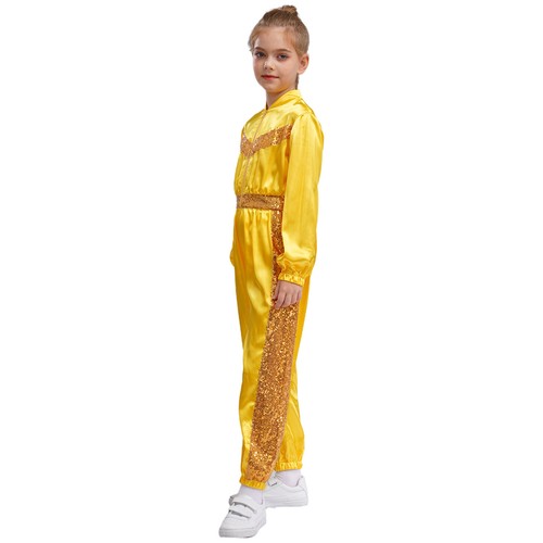 Girls Jumpsuit Hip-hop Romper Dance Bodysuits Street Outfits Xmas Costume Show - Picture 10 of 71