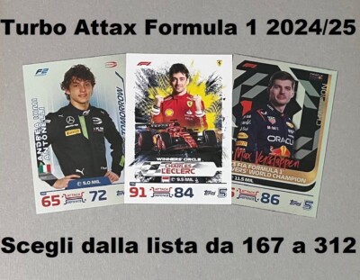 Turbo Attax F1 2024 Formula 1 Leclerc Hamilton Verstappen Choose Cards 167/312