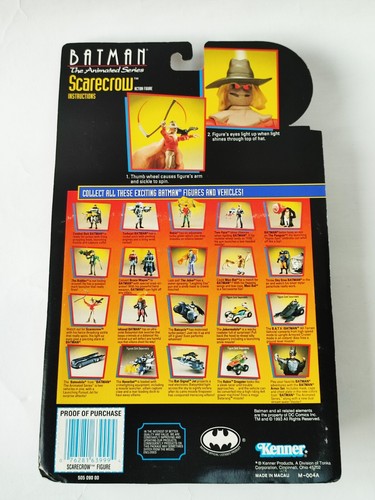 1993 KENNER - DC COMICS BATMAN ANIMATED SERIES - SCARECROW - FACTORY SEALED - Picture 5 of 8