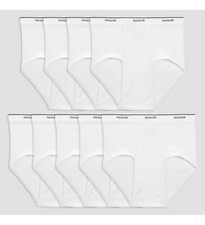 Fruit of the Loom Big Mens White Briefs, 9 Pack, S, Assorted