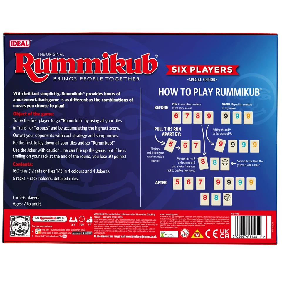 Rummikub 6-Player Game by Ideal - Classic Family Strategy Board Game Set - Image 3 of 3
