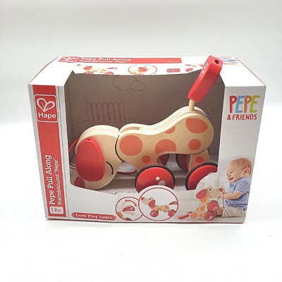 Hape E0347 - Nachziehhund Pepe Holzspielzeug
