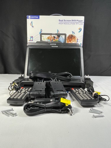 Wonnie W-1011 Black High Resolution TFT LCD Dual Screen Portable DVD Player