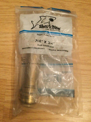 SharkBite Shark Bite U3016LF Slip 3/4  Push Slip 2 inch Long Coupling for Copper