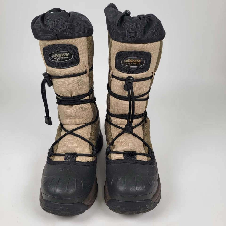 Baffir Snogoose Womens Size 9 US / 40 Green Tan Waterproof Winter Snow Boots - Image 2 of 4