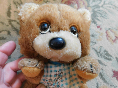 Rare Vtg 1984 Applause LITTLE BEGGAR Plush TEDDY BEAR 7'' w/ Plaid
