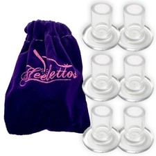 3 Pair Clear High Heel Protectors Stopper Stiletto Shoes Heels Cover