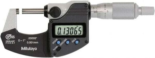 Mitutoyo 0 to 25.4mm IP65 Standard Electronic Outside Micrometer 0.000050" Re...