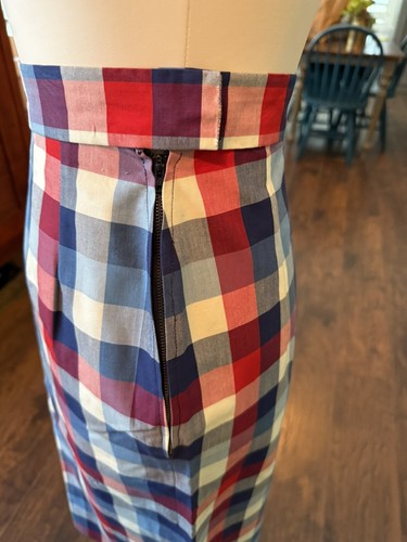 Vintage 1960's 50's Cotton Hand Made Check Jakie O Style Jacket Skirt Set - Picture 8 of 14
