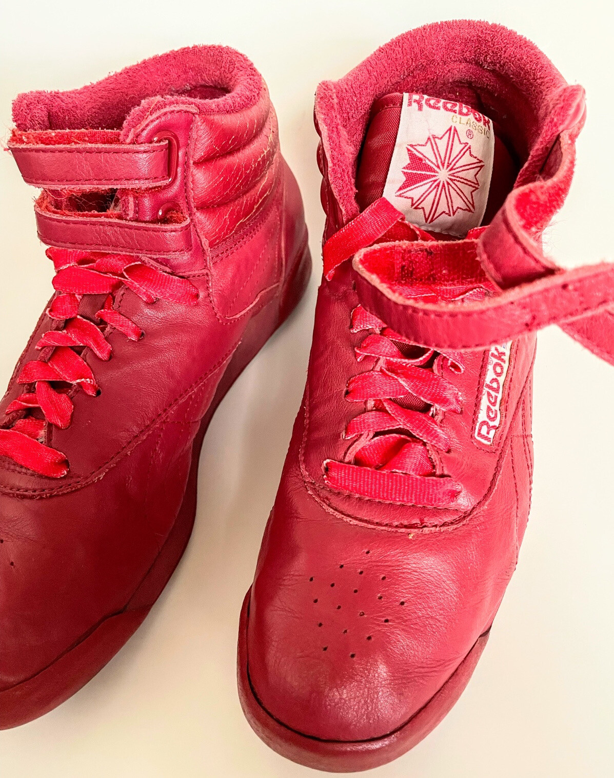 Vintage 80's Reebok Classic Freestyle Spirit Red Top Aerobic Womens 9 Shoes | eBay