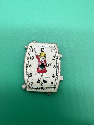 Vintage 1940's Little Orphan Annie Wristwatch Dial Only Square  by Harold Gray