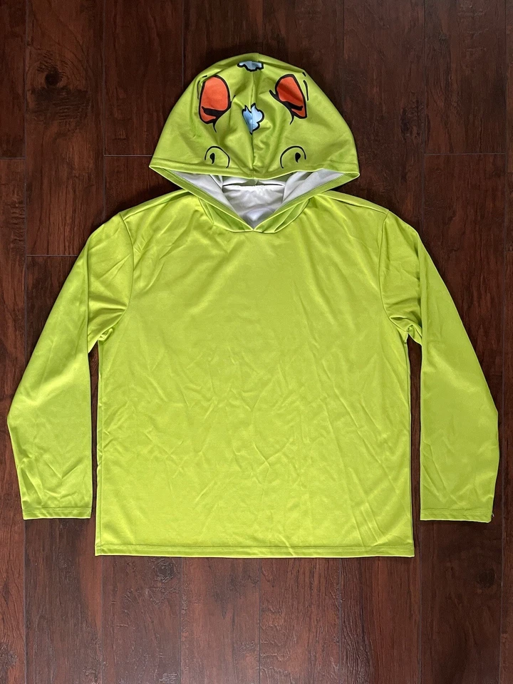 Толстовка с капюшоном Nickelodeon Rugrats костюм рептилии зеленый динозавр Хэллоуин - взрослый XL - Изображение 2 из 4