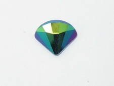 12 Pcs. FAN 6mm SCARABAEUS GREEN FLAT BACK European Rhinestones