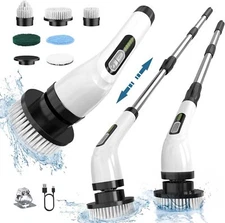 Power rotary scrubber for cleaning bathrooms Tile power cleaning brushes