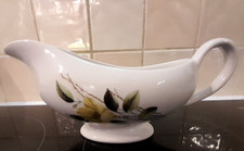 VINTAGE MYOTT "COLEEN" GELB BLUMENMUSTER PORZELLAN LYKE WARE SAUCIERE