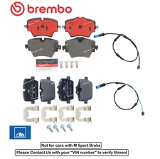 Front & Rear Brake Pad Set OES Ceramic +Sensor for BMW 430i / xDrive / GC xDrive