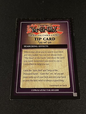 yugioh tip card #39 of 50 DB39 | eBay
