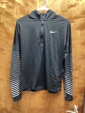 Women " Nike Running" blk pullover/ zip up athletic light jacket. Size Sm