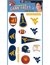 Fan-A-Peel West Virginia Waterless Peel and Stick Temporary Tattoos