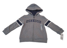 Oshkosh Boy Hoodie Sweater Long Sleeve Grey NWT 34.00