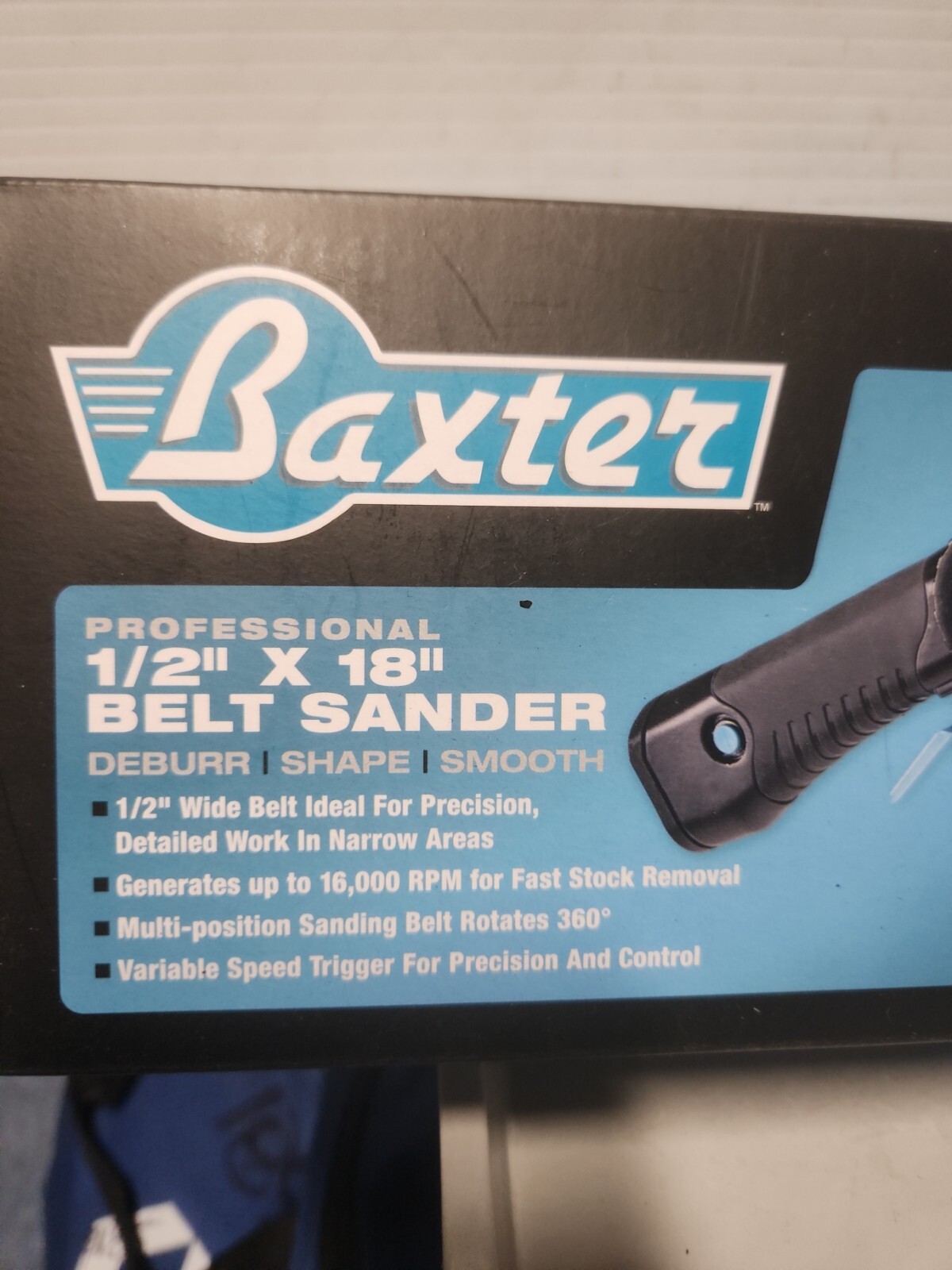 Baxter 64932 Belt Sander 792363649322 eBay
