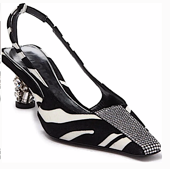 【TOM FORD】ヒールサンダル シルバー TOM FORD Zebra Crystal Kitten-Heel Slingback Pumps NWT | eBay