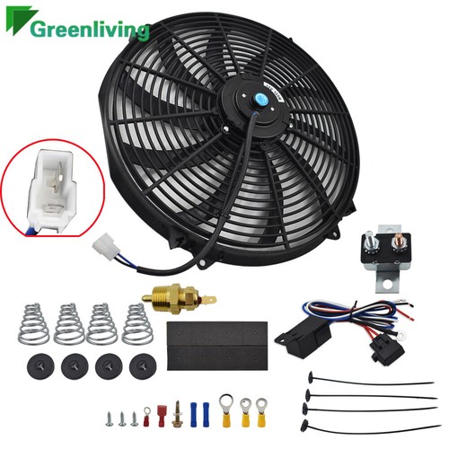 12V 16inch Pull Push 120W 3000+ CFM Radiator Electirc Thermo Fan & Mounting Kit - Picture 5 of 12