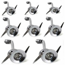 FARETTO LED SEGNAPASSO 1W WATT ROTONDO QUADRATO  ACCIAIO PUNTO LUCE DA INCASSO