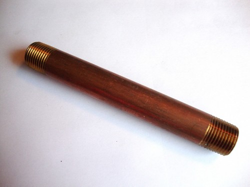 1/2" x 6" NPT Threaded Brass Pipe Nipple - Plumbing & Steampunk Projects