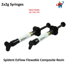 Dental Spident NanoHybrid EsFlow Flowable Composite Resin 2x2g Syringes