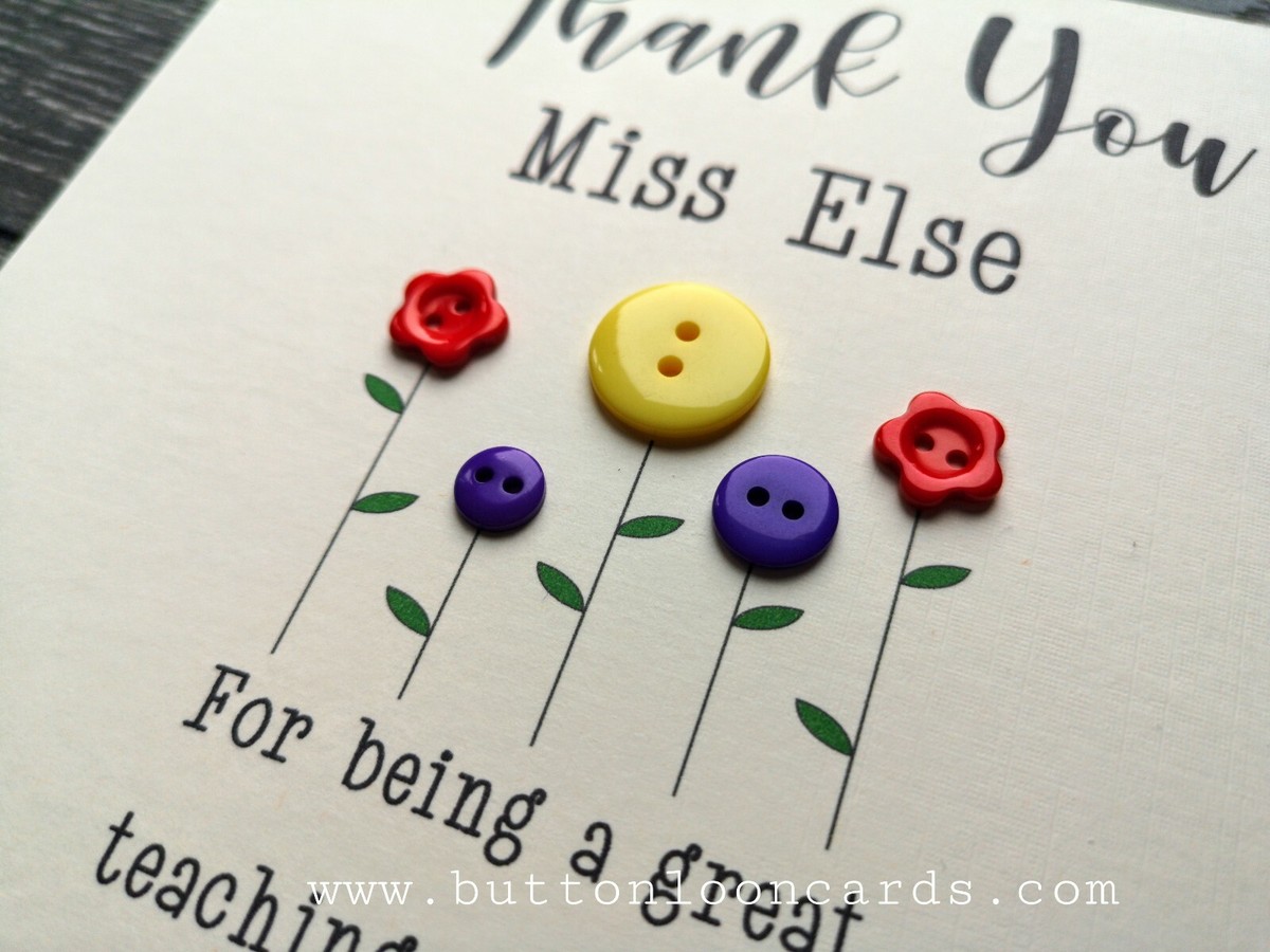 Handmade Thank You Cards For Teachers
